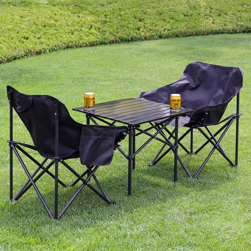Outdoor Camping Table & 2 Chairs Set