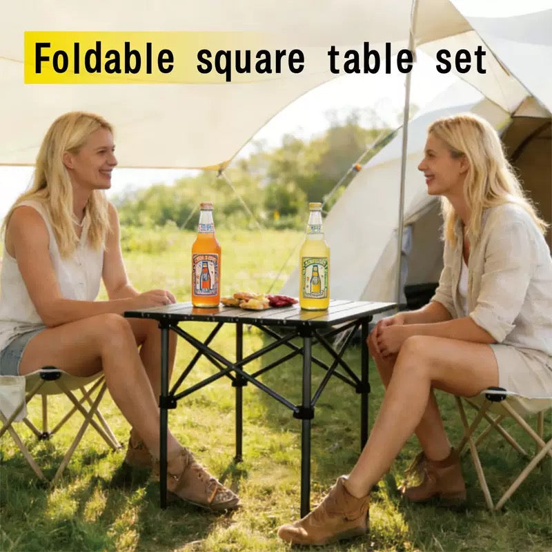 Outdoor Camping Table & 2 Chairs Set