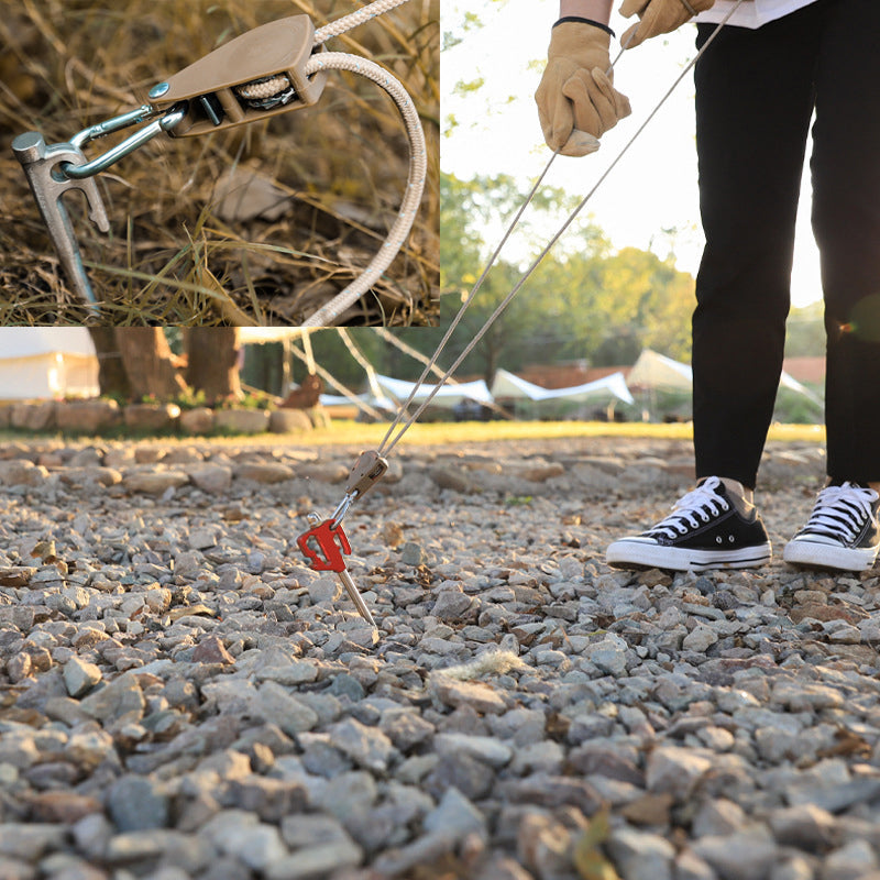 Knot-Free Pulley Tent Guy Rope Kit