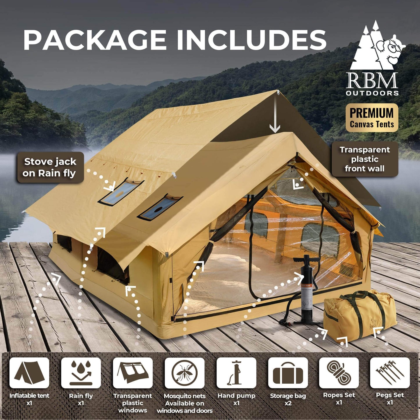 RBM Panda Inflatable Camping Tent