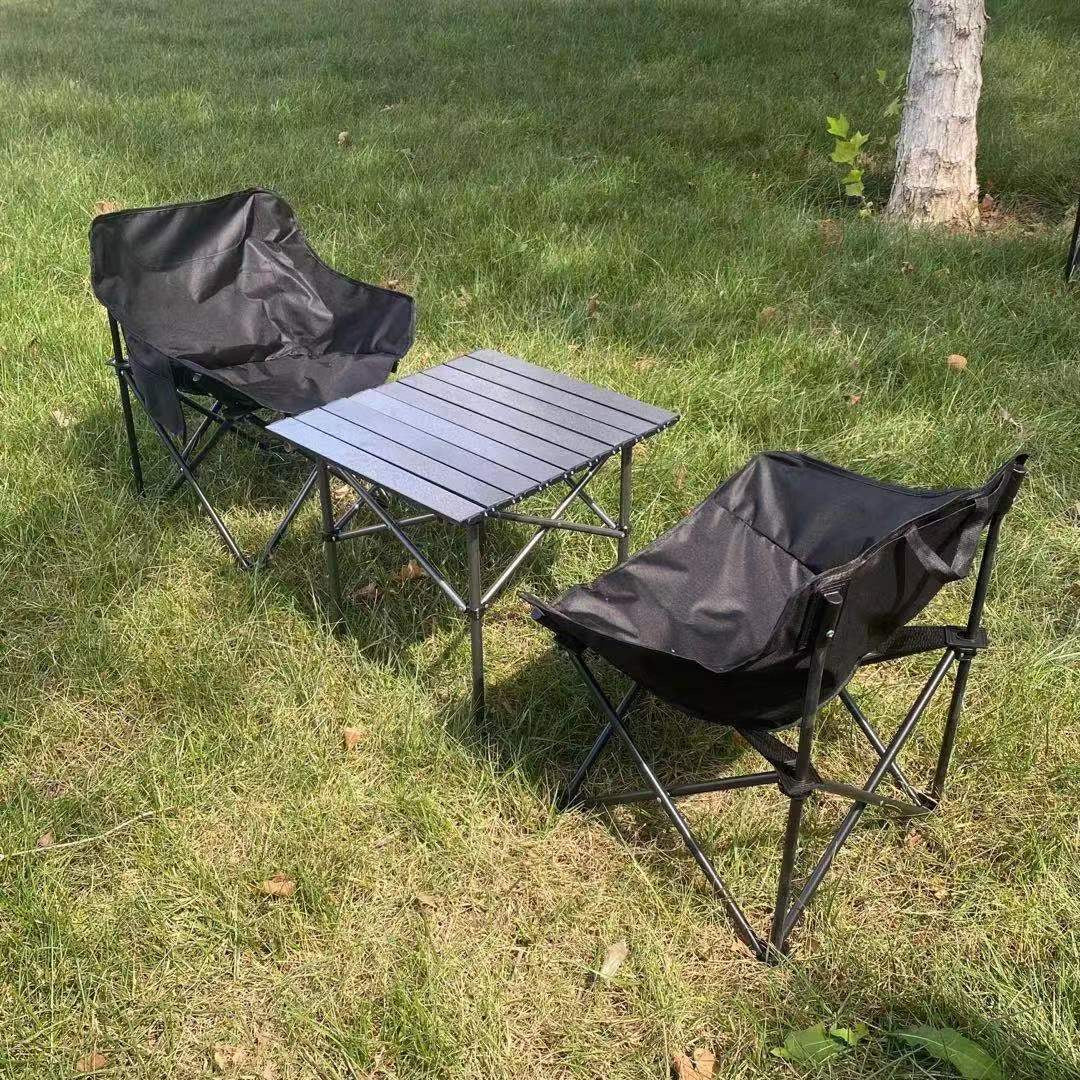 Outdoor Camping Table & 2 Chairs Set