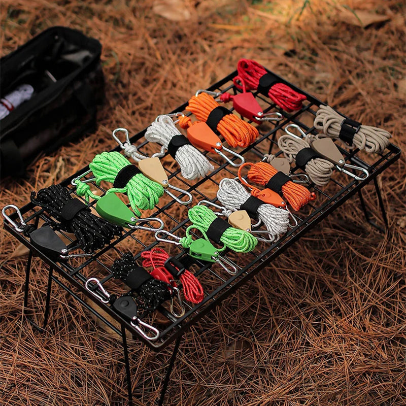 Knot-Free Pulley Tent Guy Rope Kit