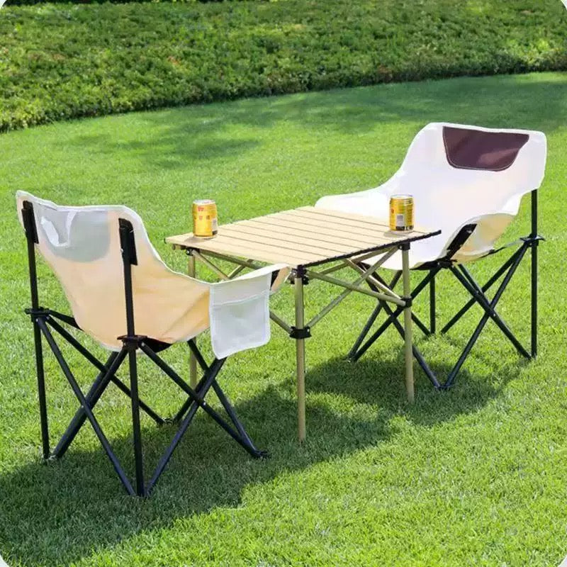 Outdoor Camping Table & 2 Chairs Set