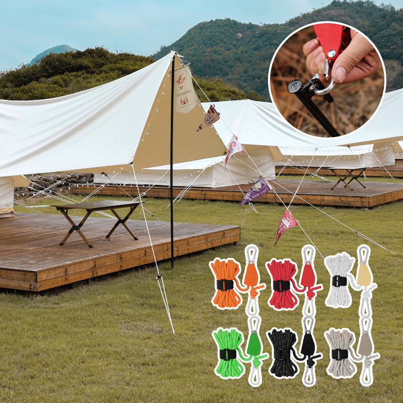 Knot-Free Pulley Tent Guy Rope Kit
