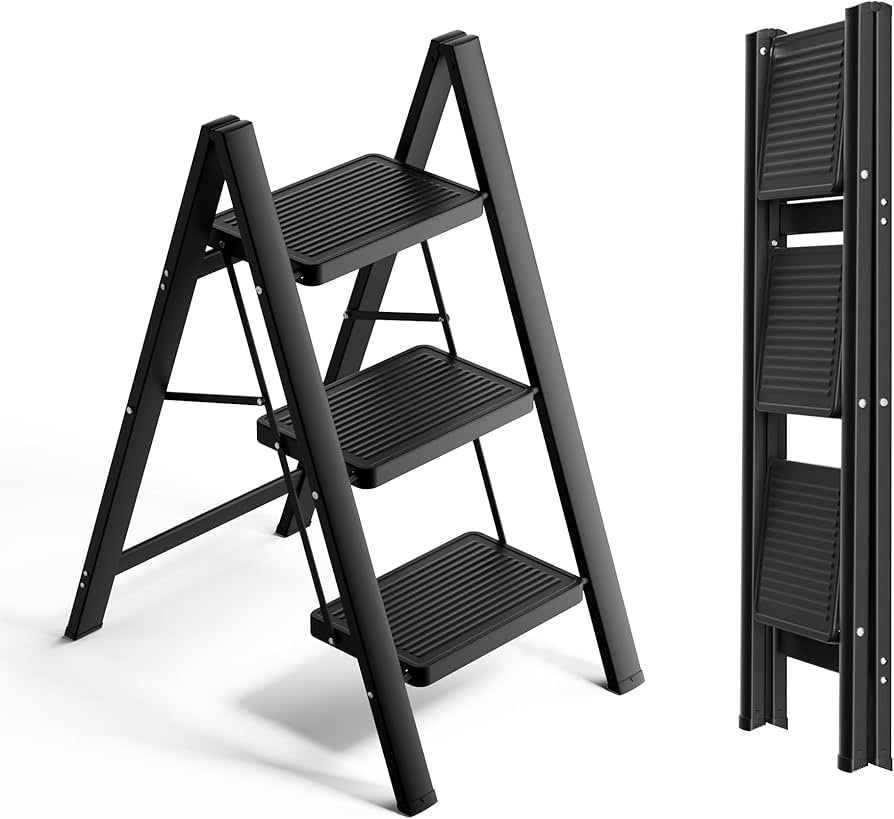 Foldable Space-Saving Ladder Rack