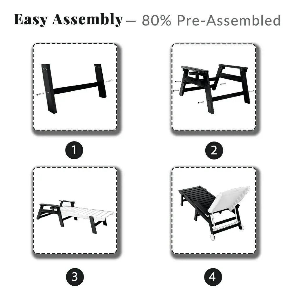HDPE Patio Chaise Lounge