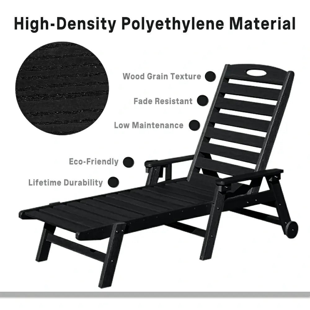 HDPE Patio Chaise Lounge