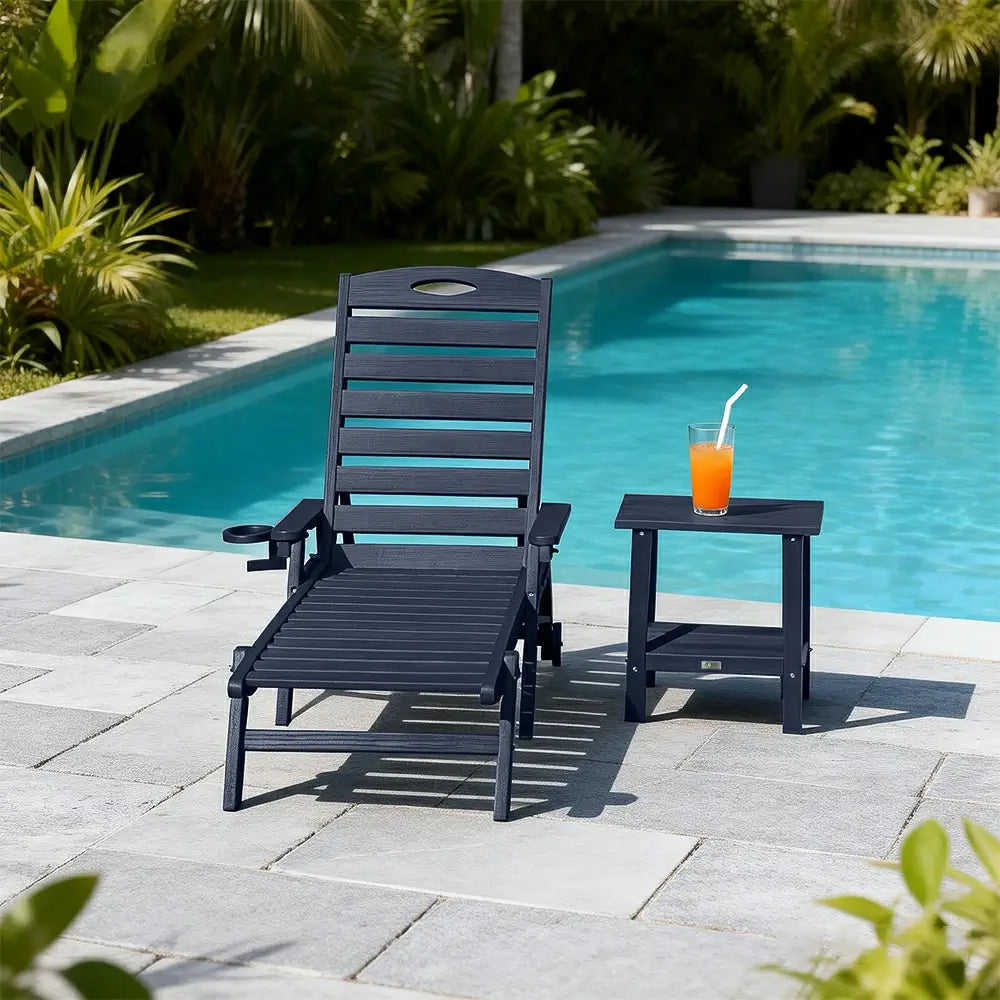 HDPE Patio Chaise Lounge