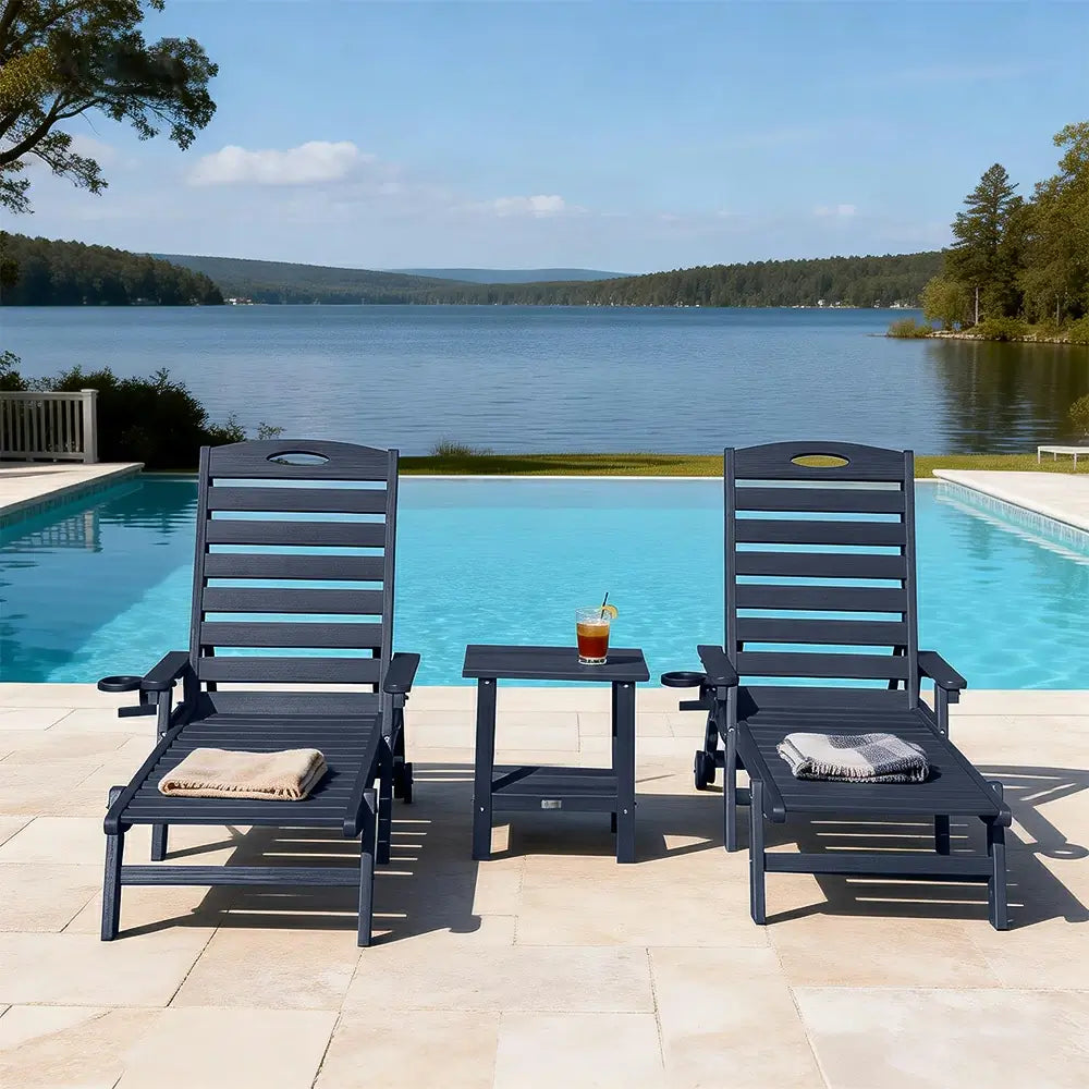 HDPE Patio Chaise Lounge