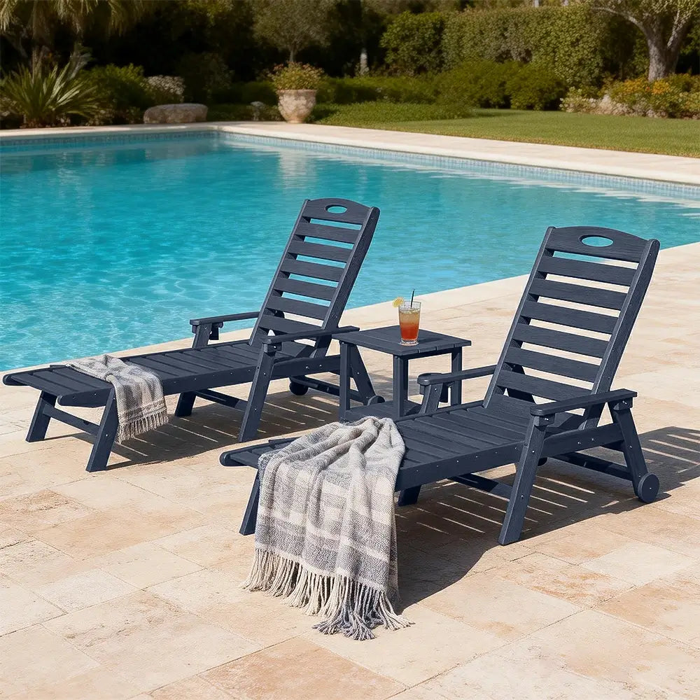 HDPE Patio Chaise Lounge
