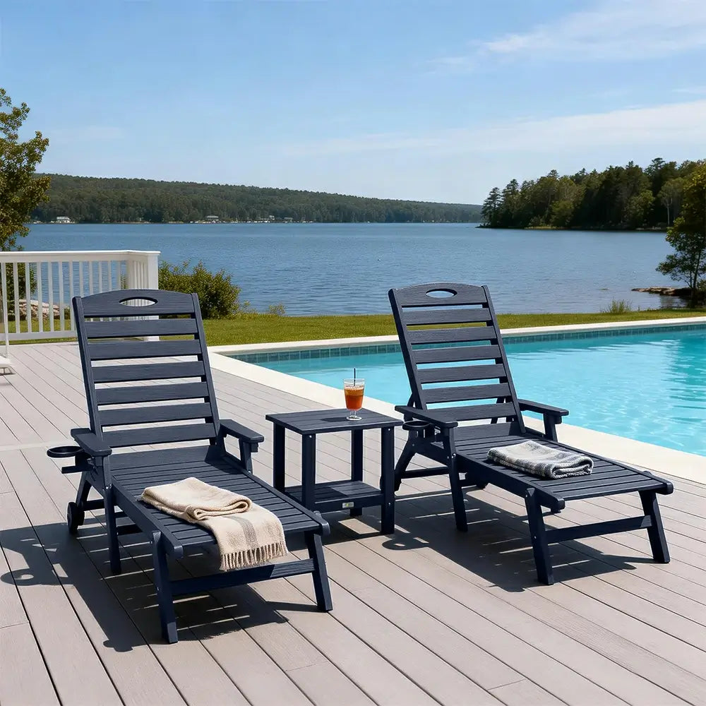 HDPE Patio Chaise Lounge