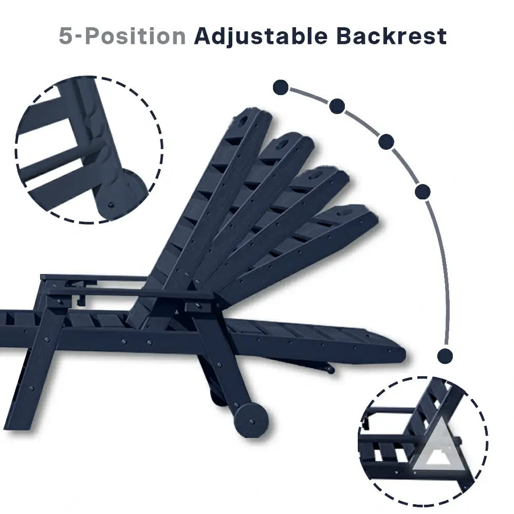 HDPE Patio Chaise Lounge