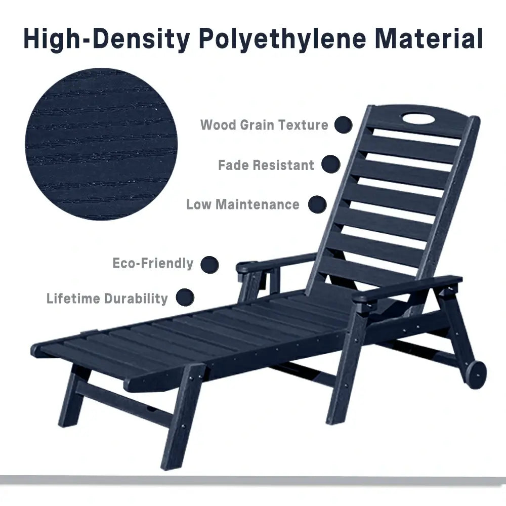 HDPE Patio Chaise Lounge
