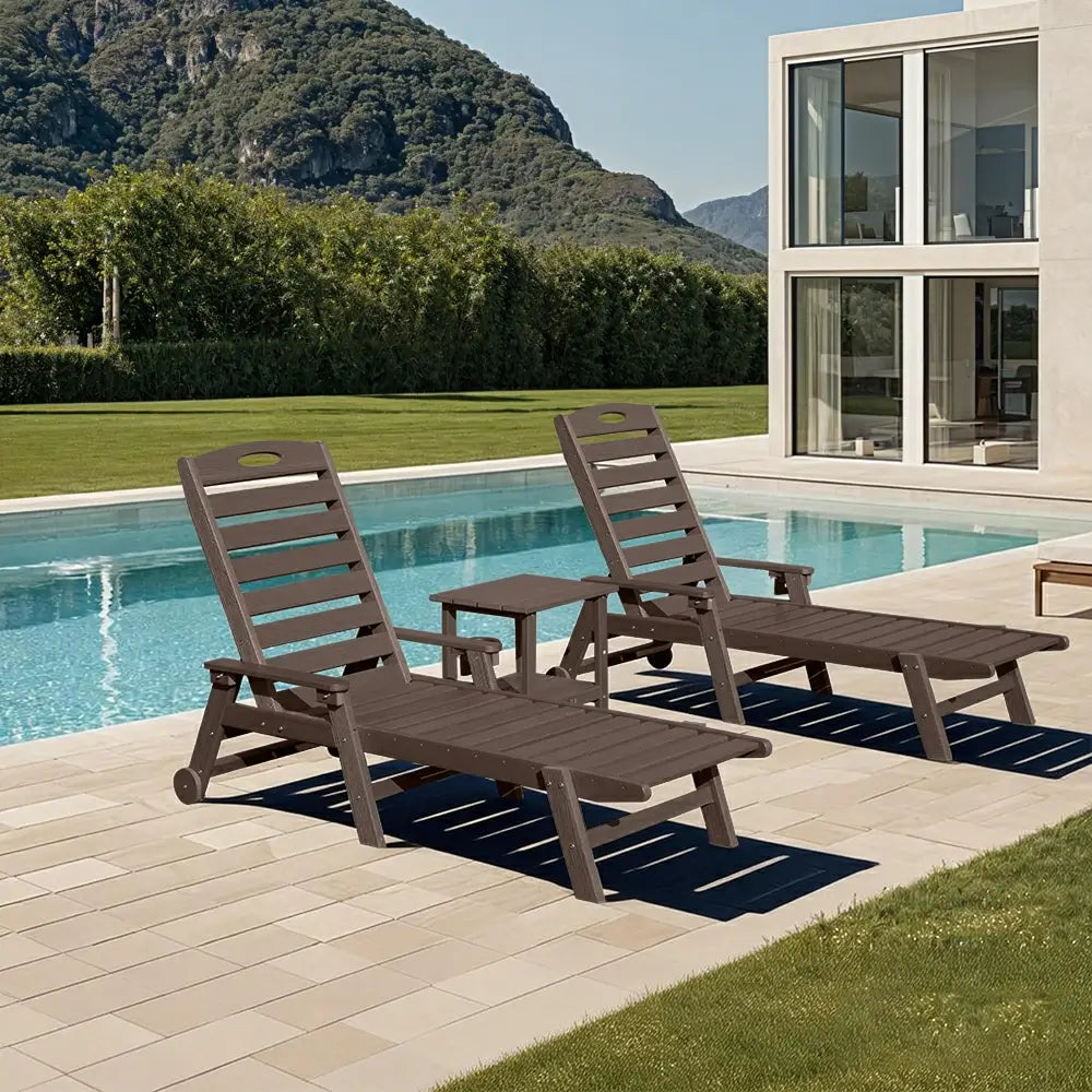 HDPE Patio Chaise Lounge
