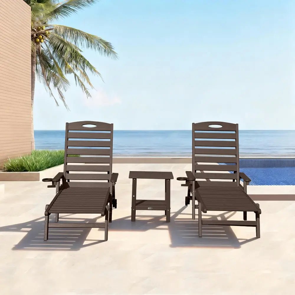 HDPE Patio Chaise Lounge