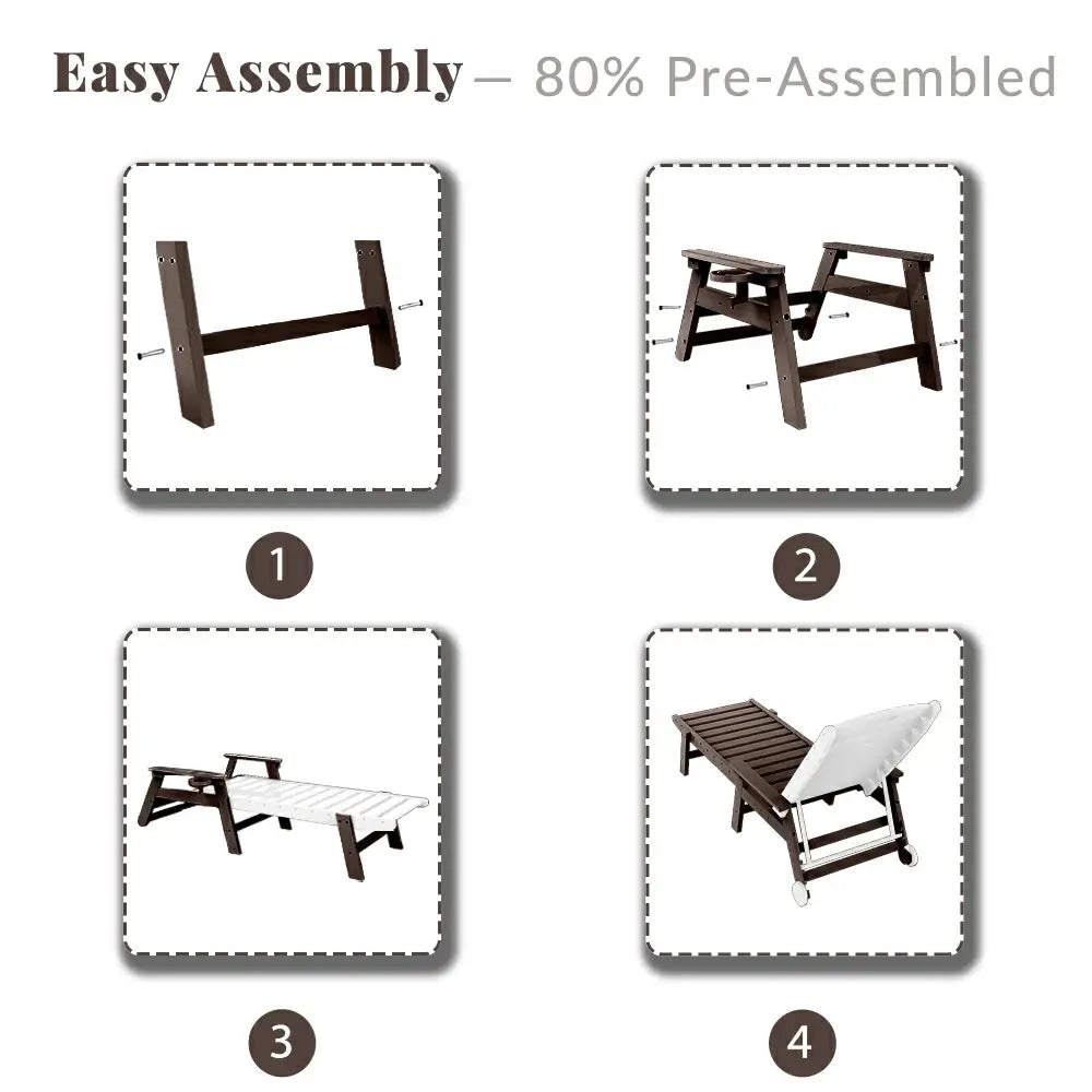 HDPE Patio Chaise Lounge