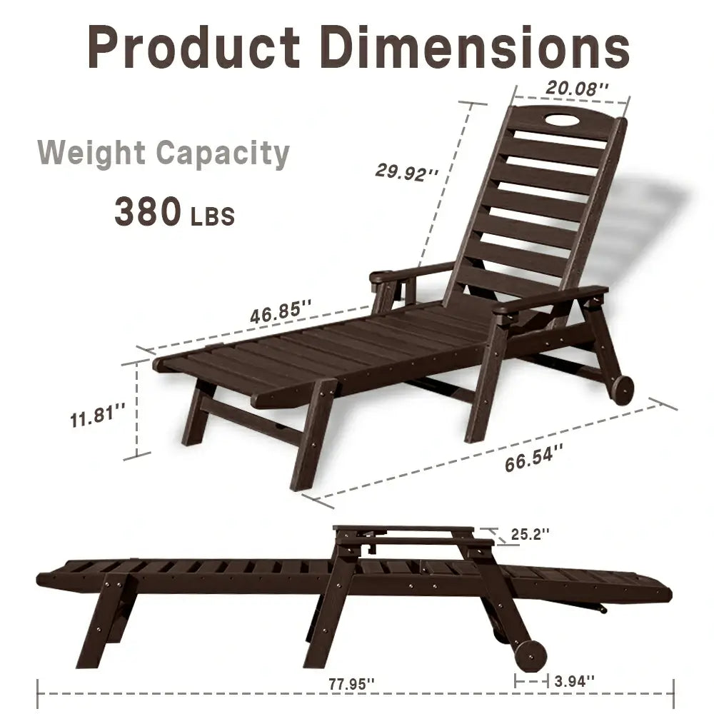 HDPE Patio Chaise Lounge