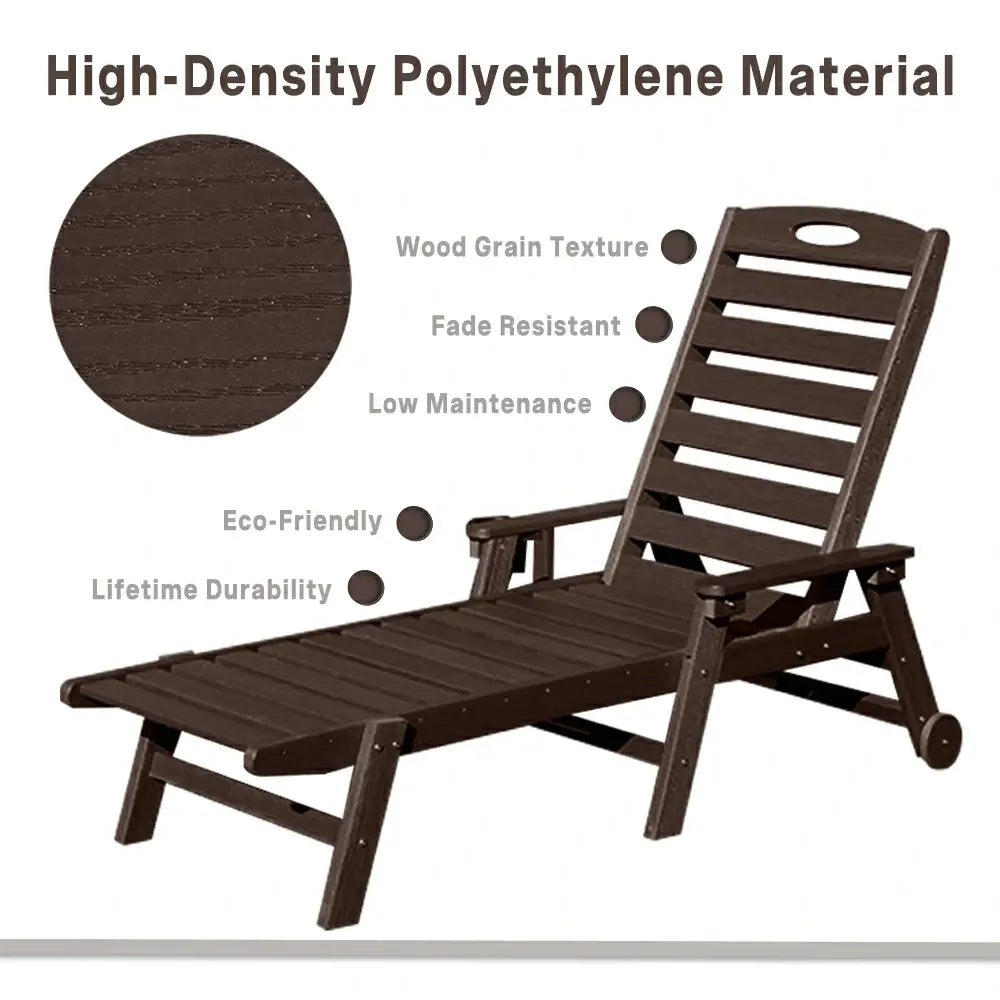 HDPE Patio Chaise Lounge