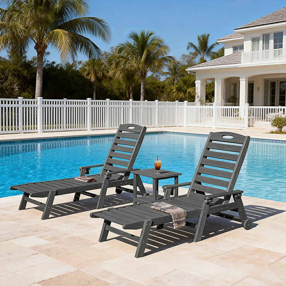 HDPE Patio Chaise Lounge