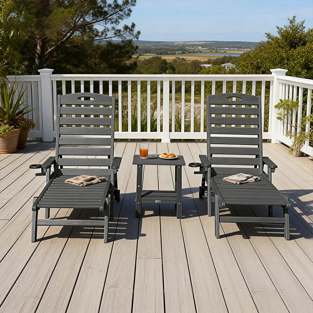 HDPE Patio Chaise Lounge