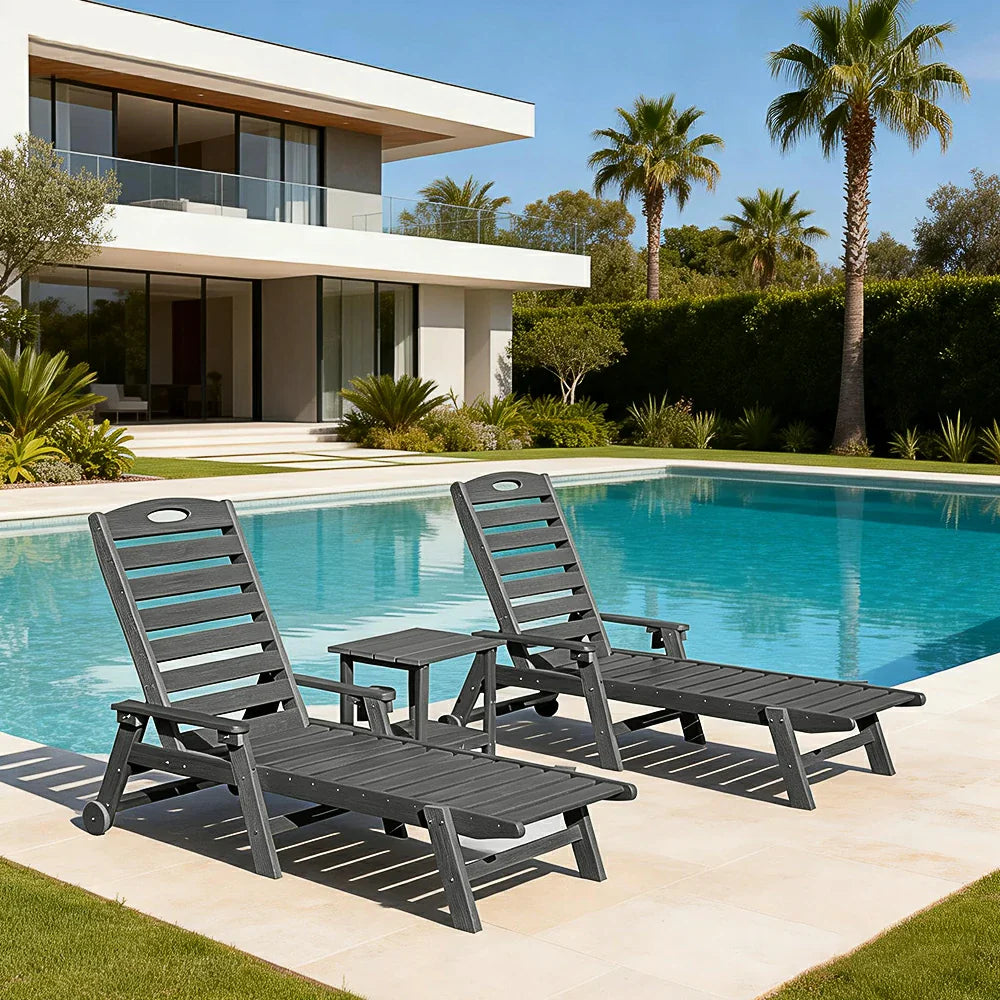 HDPE Patio Chaise Lounge