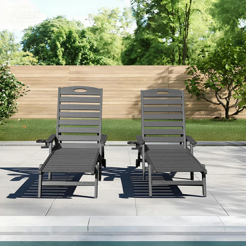 HDPE Patio Chaise Lounge