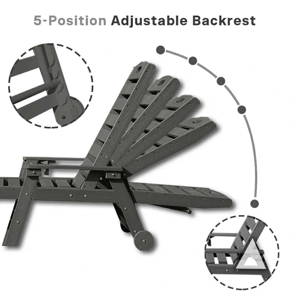 HDPE Patio Chaise Lounge