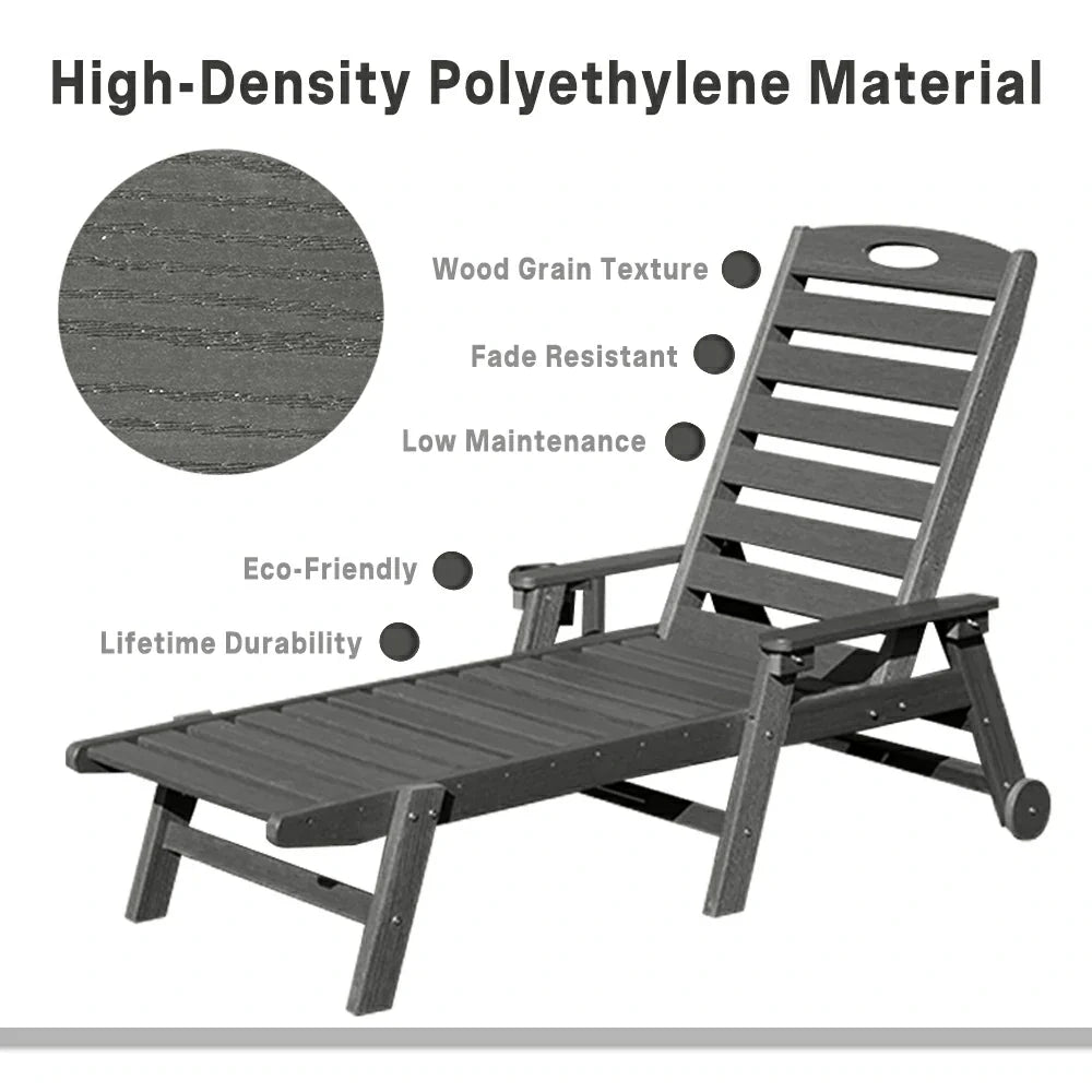 HDPE Patio Chaise Lounge