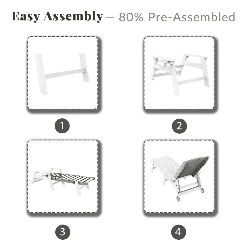 HDPE Patio Chaise Lounge
