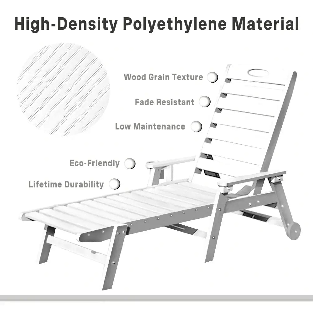 HDPE Patio Chaise Lounge